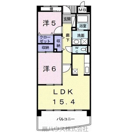 紀三井寺駅 徒歩15分 2階の物件間取画像